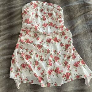 Floral Strapless Dress